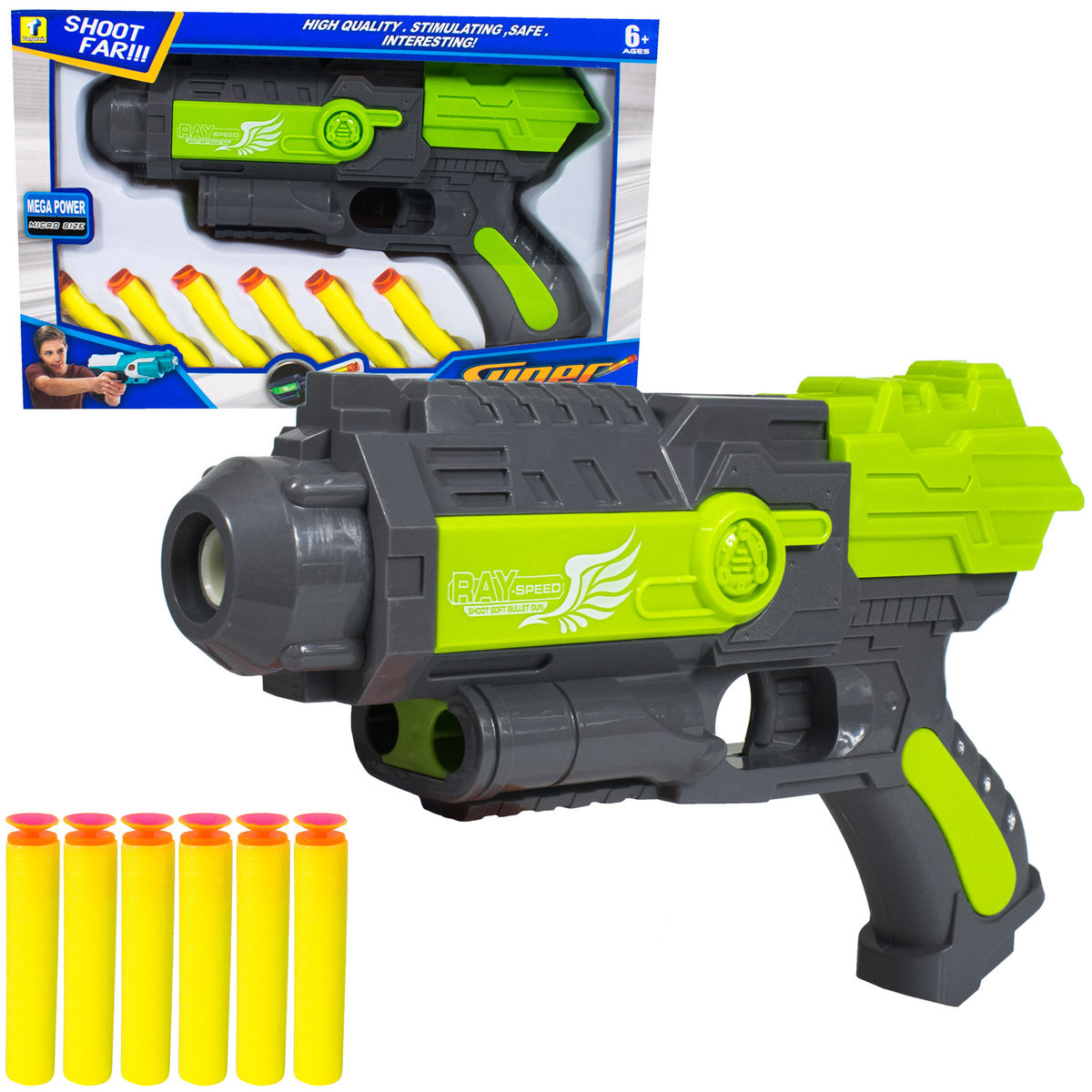 Pistolet Wyrzutnia Na Strzałki Piankowe Zestaw