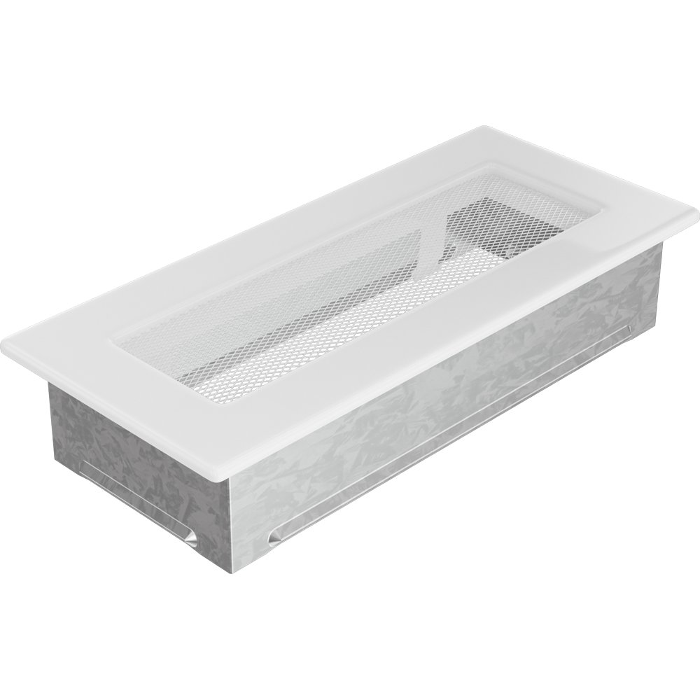 Kratki.pl KRATKA KOMINKOWA PROSTOKĄTNA BIAŁA 110X240 MM 24B