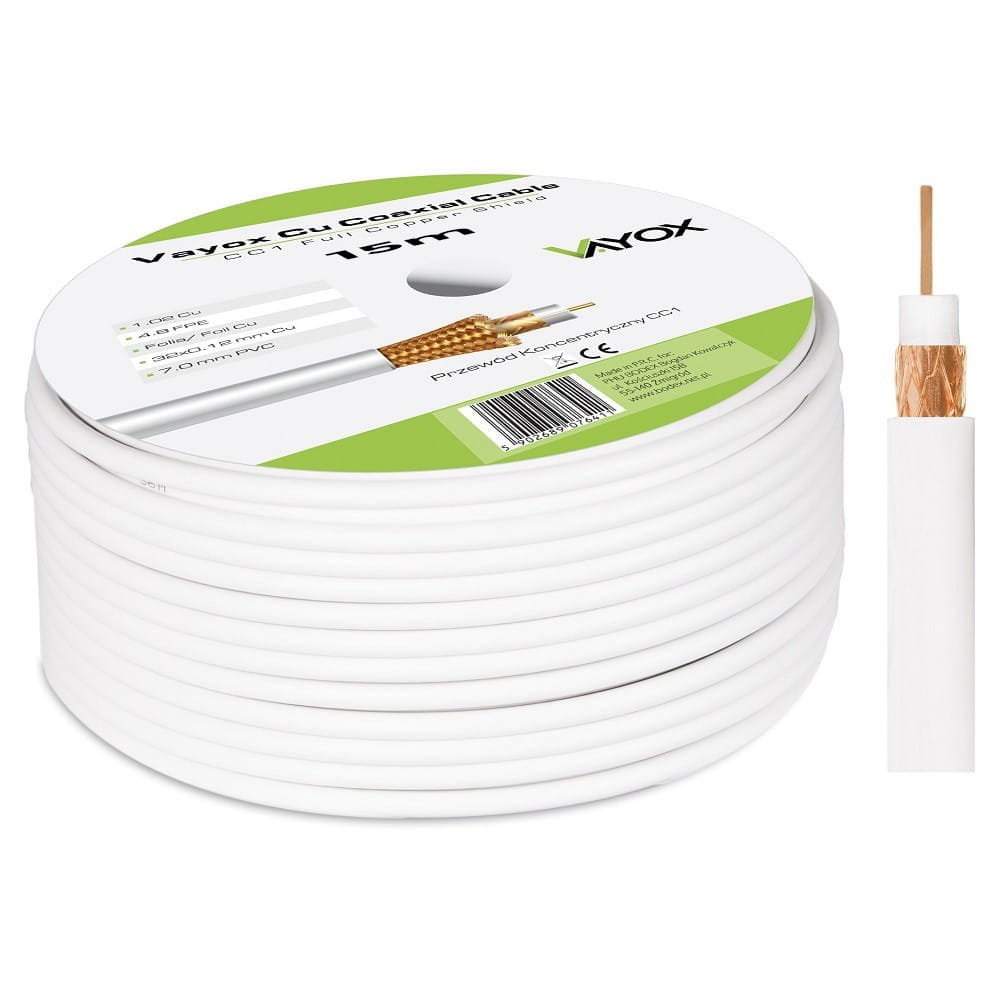 Przewód Koncentryczny 1.02 Cu + 32X0.12Mm Cu Cc1 Vayox 15M