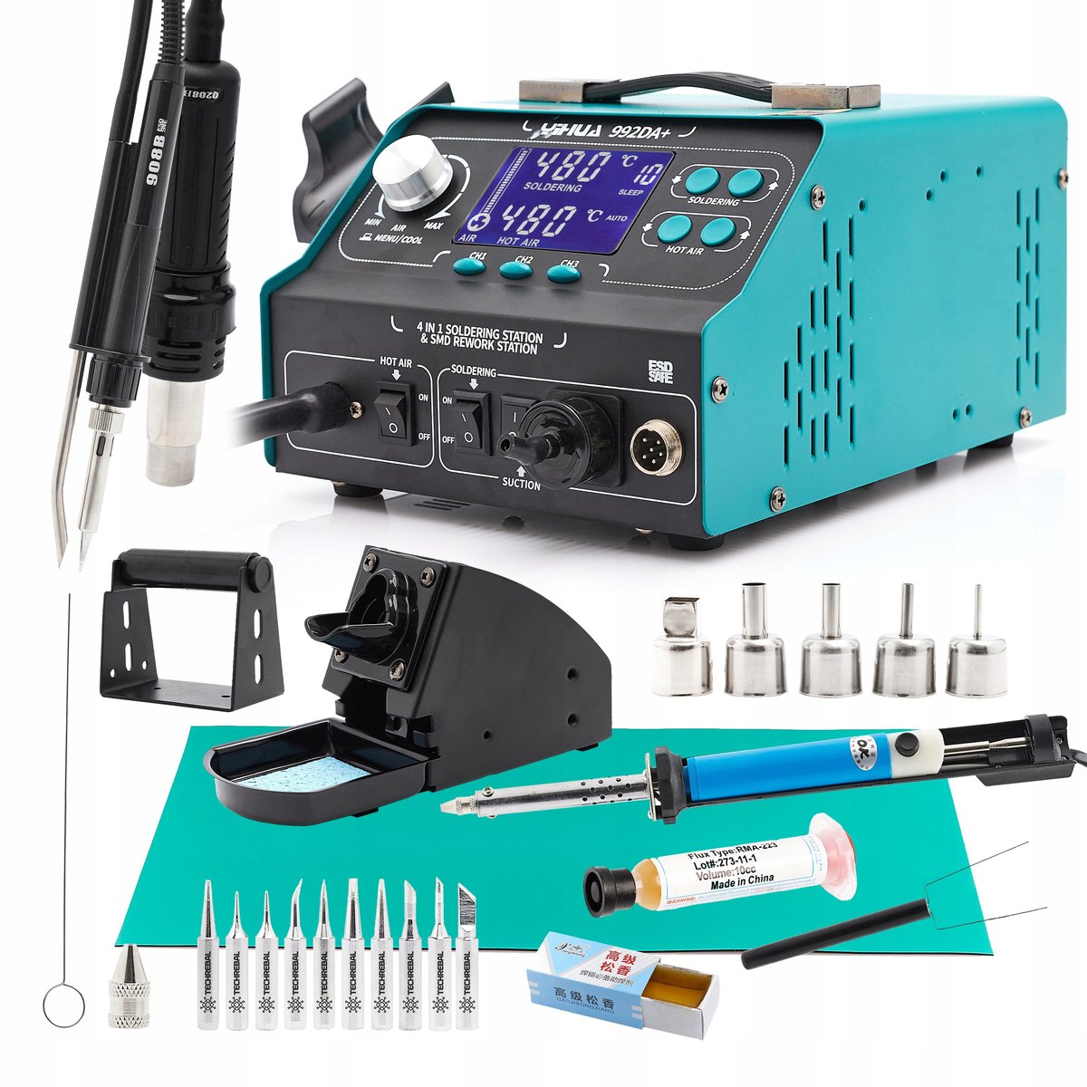 Lutownica Yihua 992Da+ 4W1 Rozlutownica Odciąg Hot