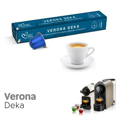 Verona Deka (kawa bezkofeinowa) kapsułki aluminiowe do Nespresso - 10 kapsułek