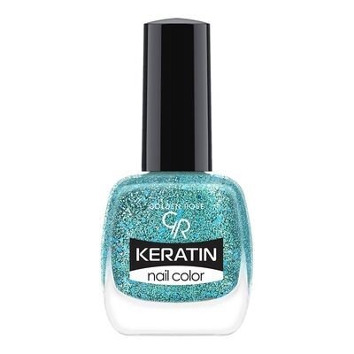 Golden Rose, Keratin Glitter Nail Color, 409 Keratynowy lakier do paznokci