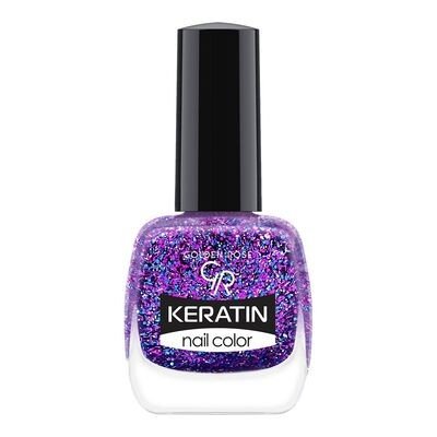 Golden Rose, Keratin Glitter Nail Color, 414 Keratynowy lakier do paznokci