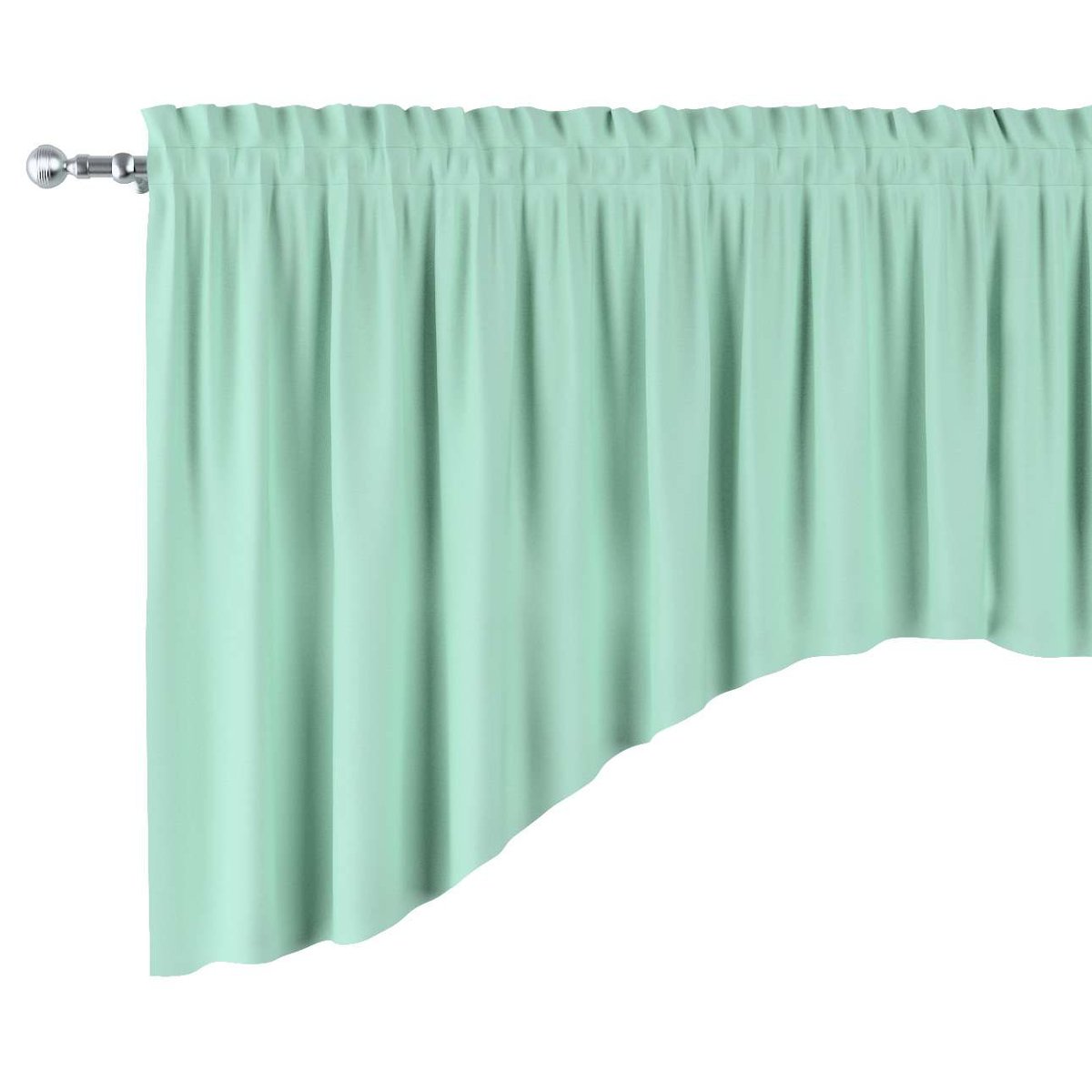 Lambrekin Łuk, Miętowy, 250 × 75+5 Cm Grzywka, Happiness