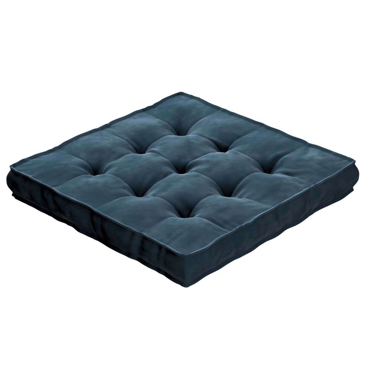 Dekoria Siedzisko Kuba na krzesło pruski błękit 40 × 40 × 6 cm Velvet 210-704-16