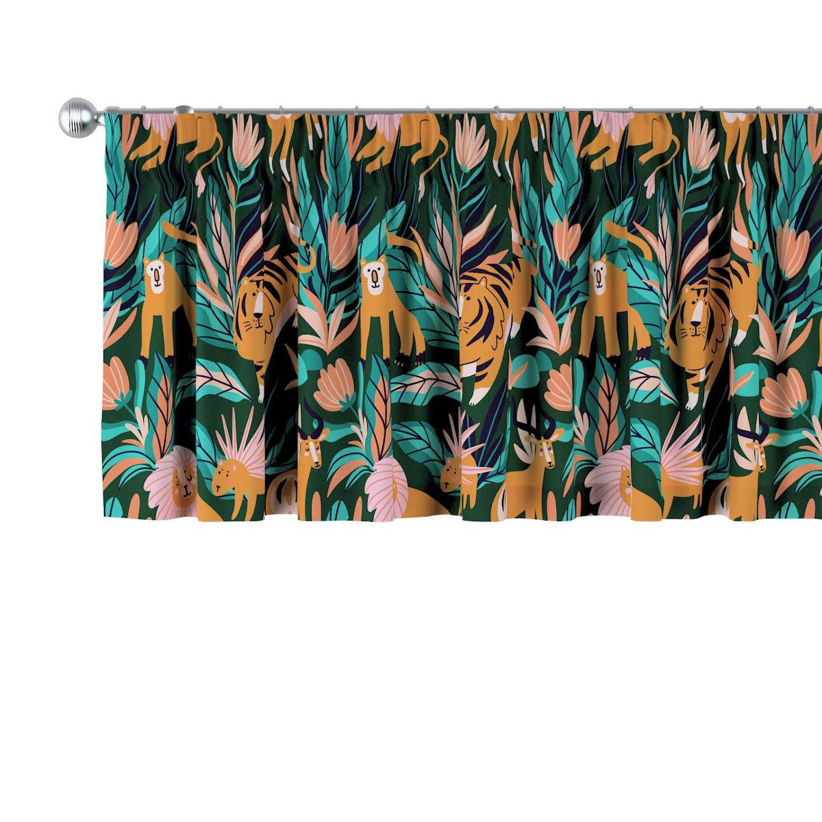 Lambrekin Na Taśmie Marszczącej, Zielony, 130 × 40 Cm, Magic Collection