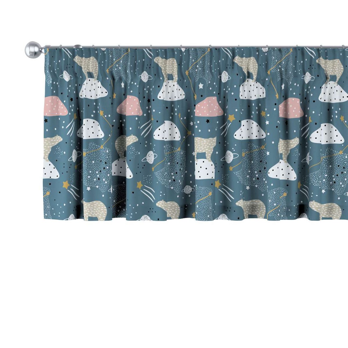 Lambrekin Na Taśmie Marszczącej, Niebieski, 390 × 40 Cm, Magic Collection