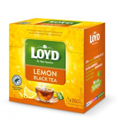 Herbata czarna, LOYD Lemon Black Tea, 20 torebek