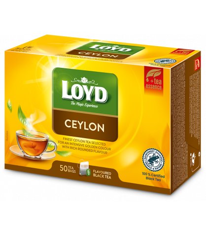 Loyd Tea Herbata czarna aromatyzowana Ceylon Sense 50 torebek