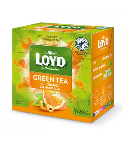 Loyd Tea Herbata Green And White tea with Orange And Mandarine 20x1.7 g