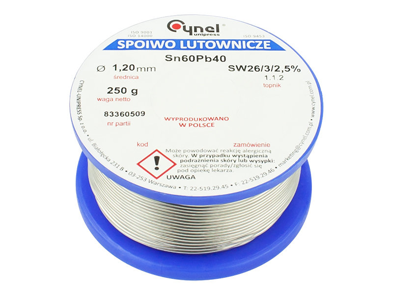 0.25 Kg Cyna 1,20/250G/Spoiwo Lc60-Sw26 (1Ph)