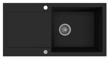 Zlewozmywak granitowy Kernau KGS H 6097 1B1D Deep Black