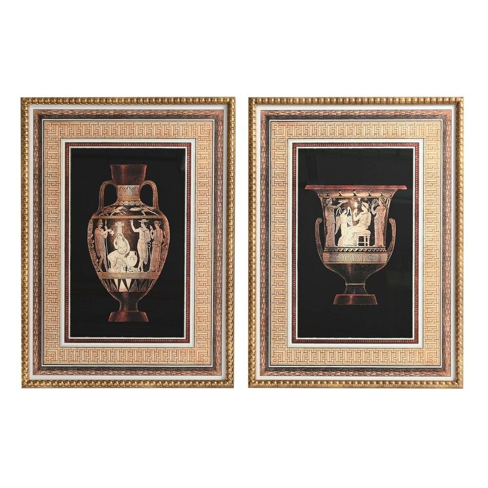 Emaga Obraz DKD Home Decor Wazon (53 x 3 x 73 cm) (2 Sztuk)