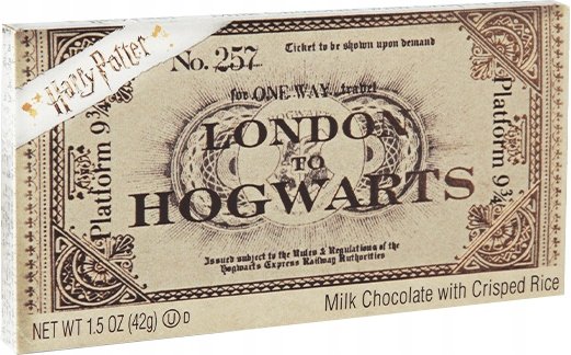 Harry Potter Czekolada Platform9 3/4 Bilet Hogwart