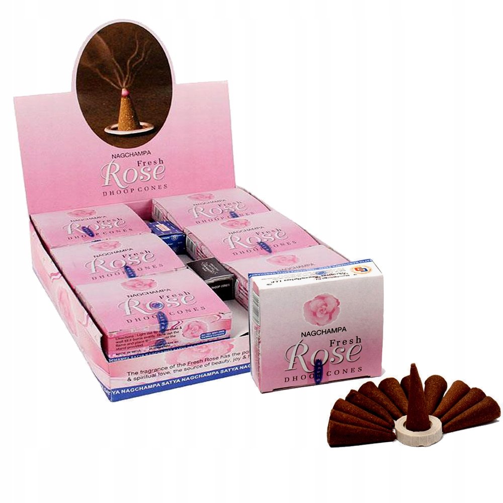 Kadzidełka Fresh Rose Nagchampa Stożki