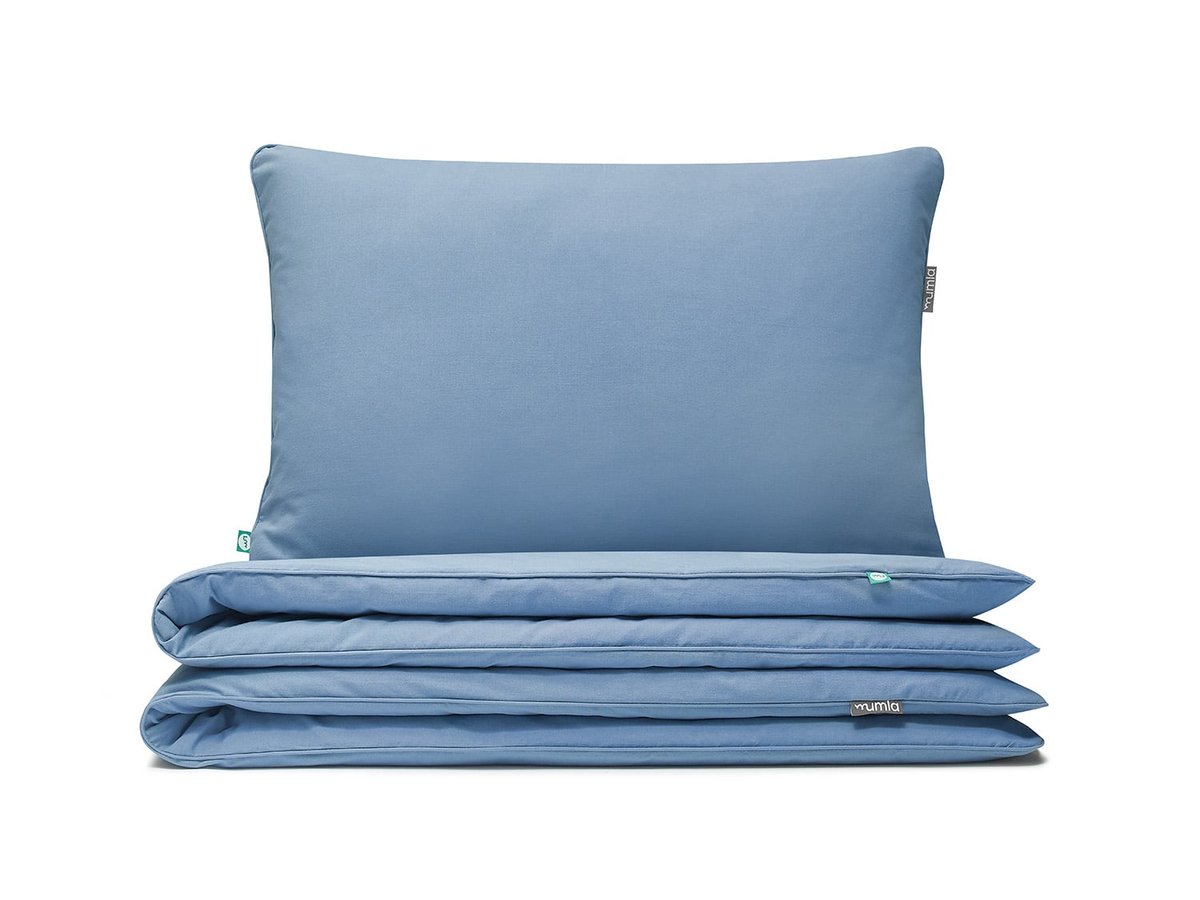 Pościel Basic Niebieski 90X120 Cm + 1X 60X40 Cm - Mumla