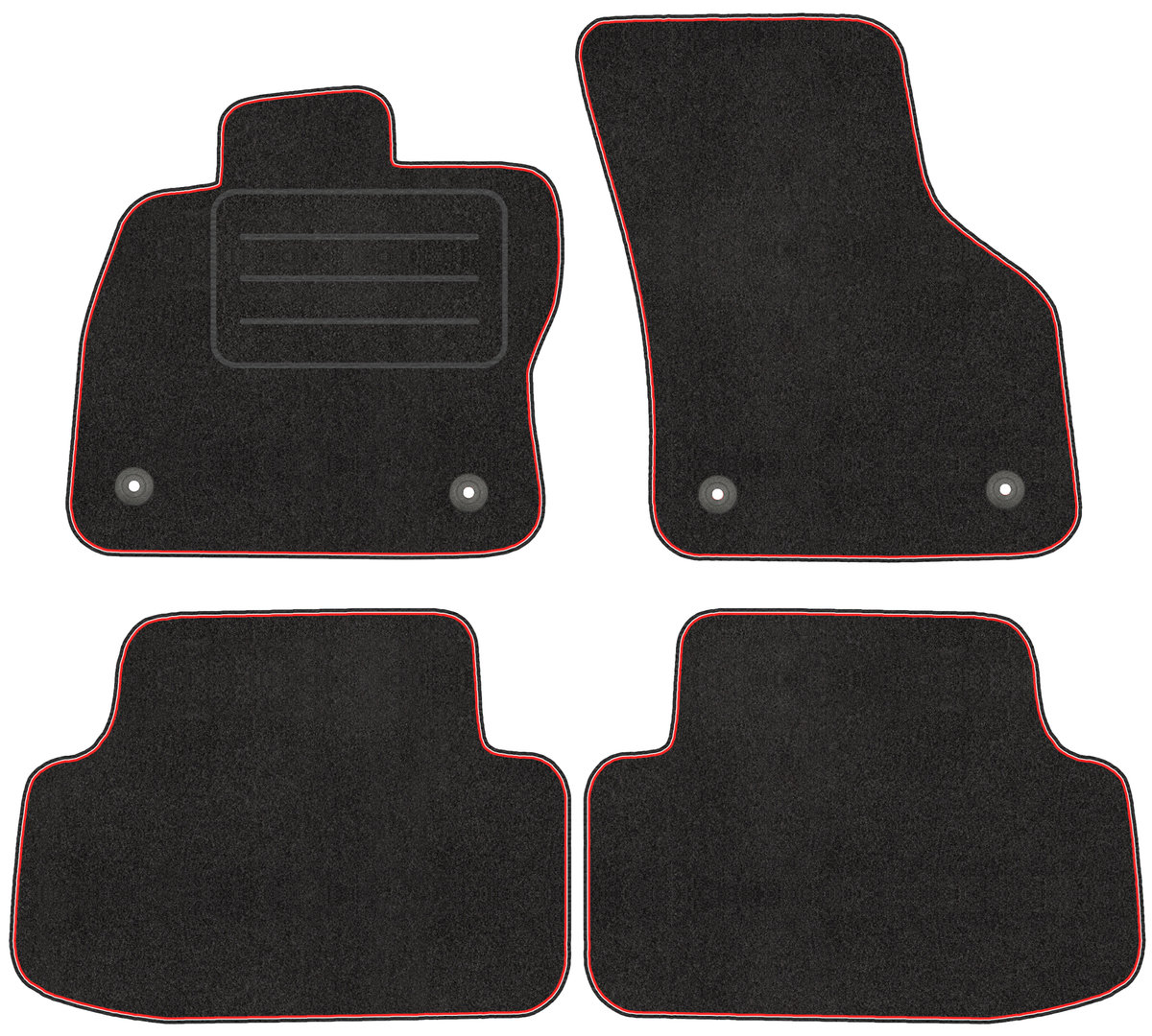 Dywaniki Welurowe Poliamidowe Do Skoda Octavia Iii Od 2012R Czerwona Tasma