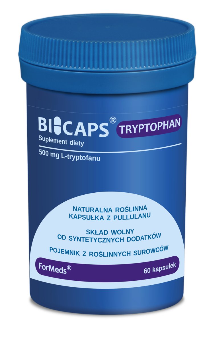 Formeds, Bicaps Tryptophan, Suplement diety na spokojny sen, 60 kaps.