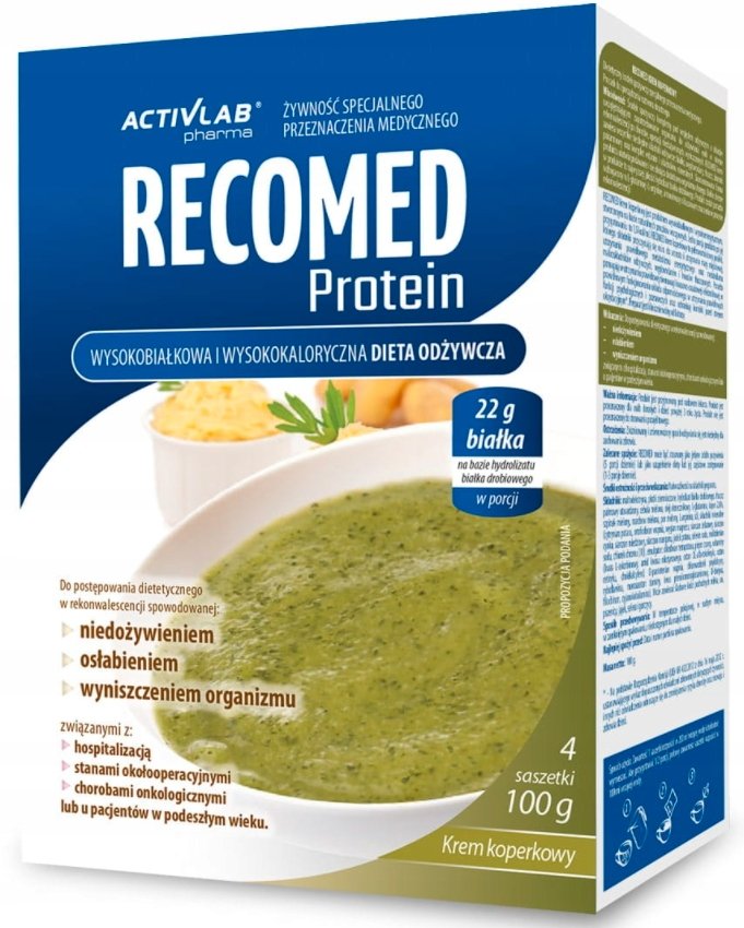 UNIPRO + REGIS RECOMED Protein Proszek o smaku kremu koperkowego, 4saszetki