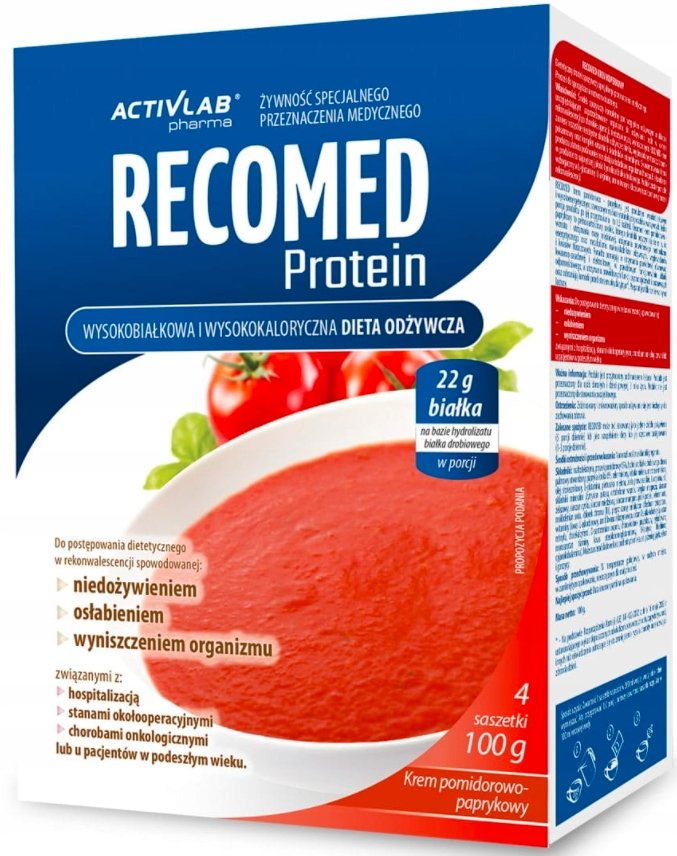UNIPRO SP. Z O.O. Recomed Protein krem pomidorowo-paprykowy 4 saszetki 3073161