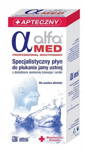 Фото - Зубна паста / ополіскувач Atos Alfa MED 200ml - Specjalna formuła płynu dla osób przed, w trakcie i po te 