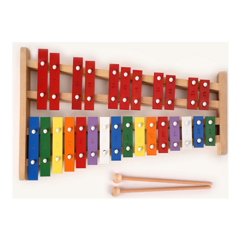 Dzwonki Chromatyczne 27-Tonowe Drewniane Kolorowe Kaja