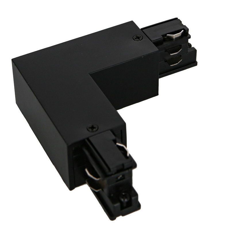 Kątowy L-Łącznik Uziemienie Wewnętrzne Ht4-J02-I/Bk Italux Do 3-Fazowej Szyny Natynkowej 230V Czarny