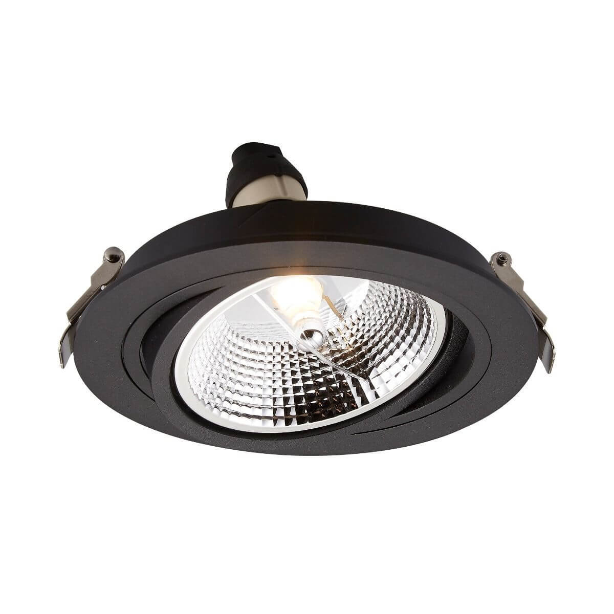 Punktowe Oczko Czarne Chuck Okrągła Lampa Do Zabudowy