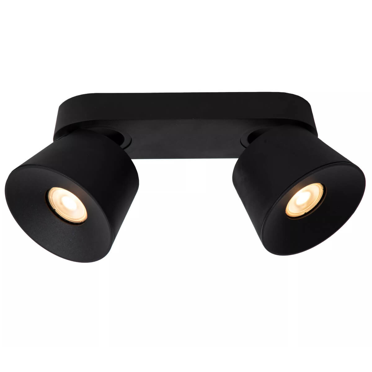 2-punktowa lampa sufitowa Trigono czarne reflektory do holu