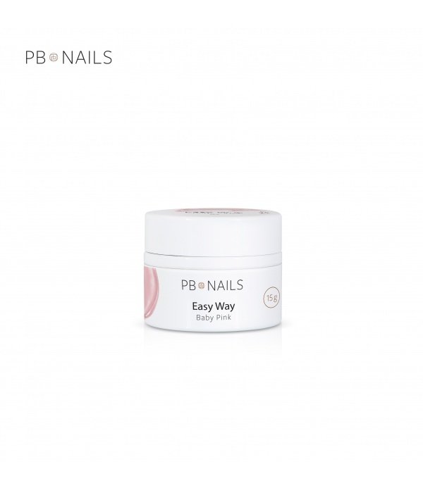 PB Nails, Żel budujący Easy Way Baby Pink, 15 g