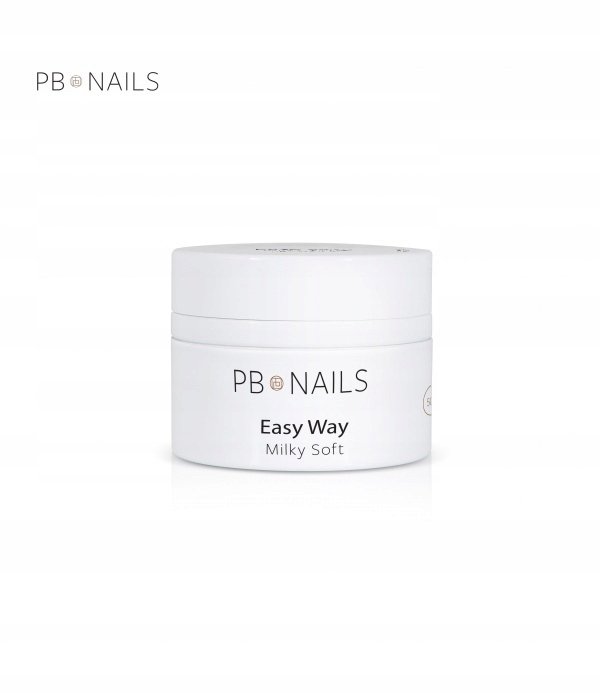 PB Nails, Żel budujący Easy Way Milky Soft, 50 g