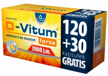 D-Vitum Forte 2000 j.m. witamina D dla dorosłych 150 kapsułek