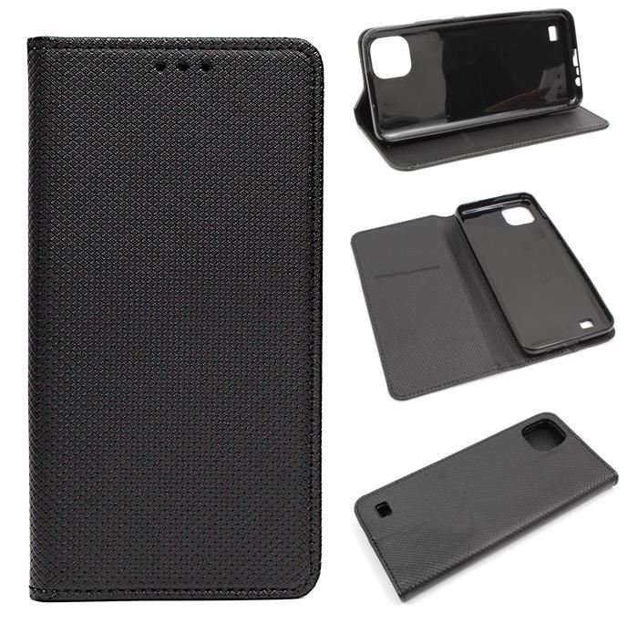 Etui Do Realme C11 2021 / C20 Smart Magnet Czarne Case Pokrowiec