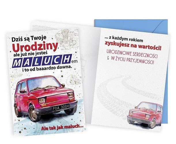 Kartka urodzinowa retro, zabawna V56