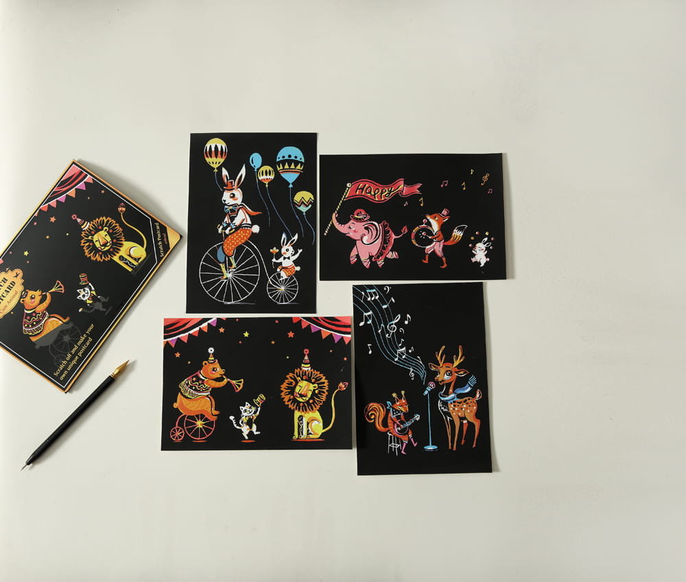 Magiczna Zdrapka - 4w1 Słodkie zwierzaki 20x14cm - Twoje Hobby