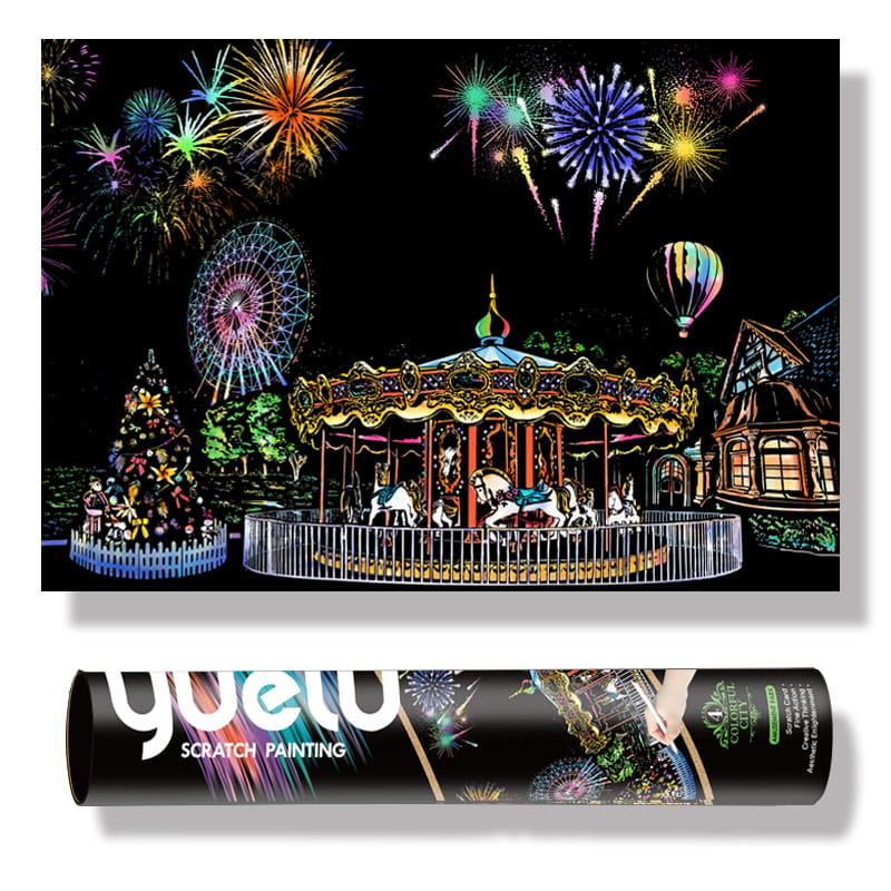 Magiczna Zdrapka - Park rozrywki Plus 75x52cm - Yuelu
