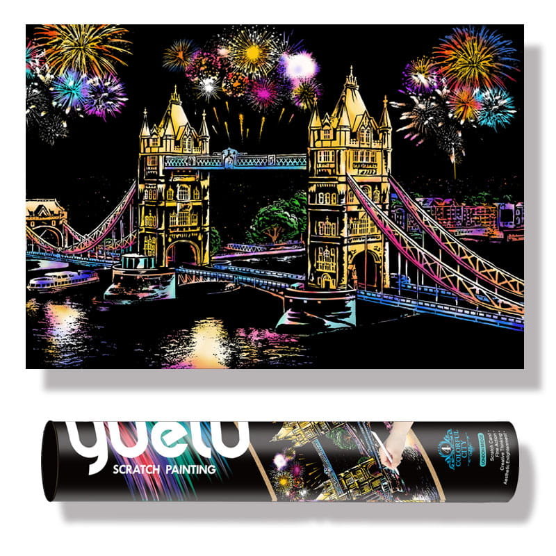 Magiczna Zdrapka - Tower Bridge Plus 75x52cm - Yuelu