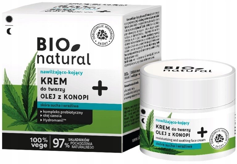 Ideepharm INSTYTUT DERMOKOSMETYKÓW SP. Z O.O. BIO natural krem do twarzy nawilżająco-kojący do skóry suchej i wrażliwej 50 ml