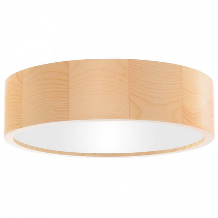 Lampa sufitowa Cleo z drewna z dyfuzorem, Ø 27,5cm