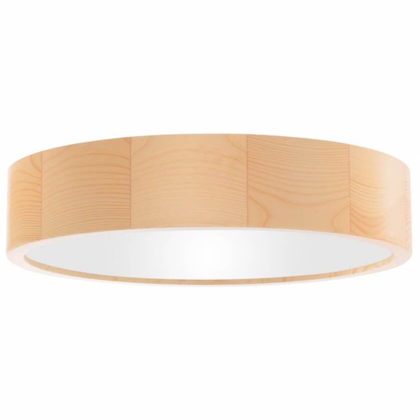 Lampa sufitowa Cleo z drewna z dyfuzorem, Ø 47,5cm