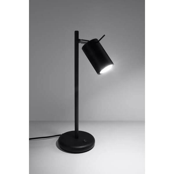 Lampa biurkowa RING czarna - Sollux