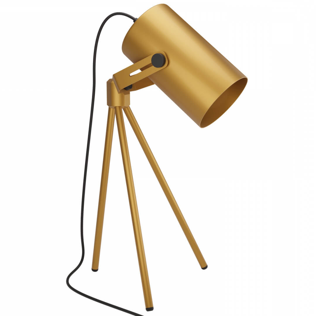 Stojąca lampa nocna 137623620514 złota do czytania metalowa