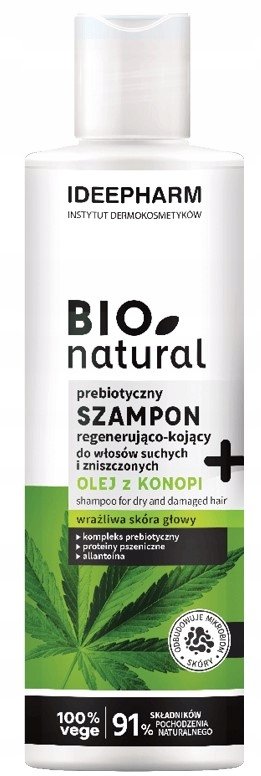 Ideepharm INSTYTUT DERMOKOSMETYKÓW Ideepharm BIO natural prebiotyczny szampon regenerująco-kojący do włosów suchych i zniszczonych 400 ml 7085307