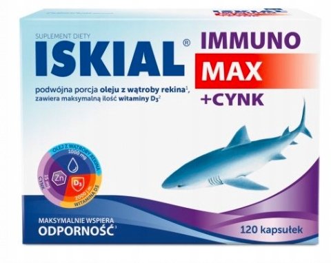 Фото - Вітаміни й мінерали Iskial Immuno Max + Cynk, 120 kapsułek