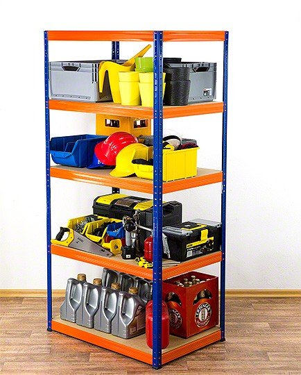 Regał Helios magazynowy metalowy HWO_180X075X45_5_350 ilość półek 5 nośność 350 kg / Wamar-Sosenka