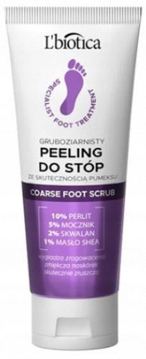 L'BIOTICA L'BIOTICA Gruboziarnisty peeling do stóp ze skutecznością pumeksu, 75ml