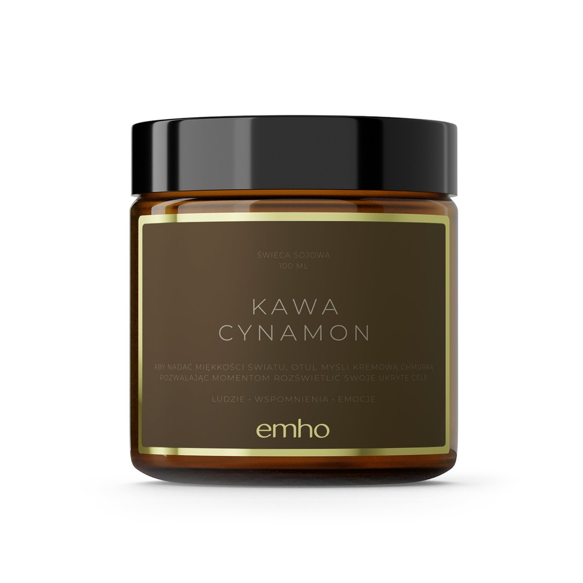 Świeca Sojowa Kawa Cynamon - 100Ml - Emho