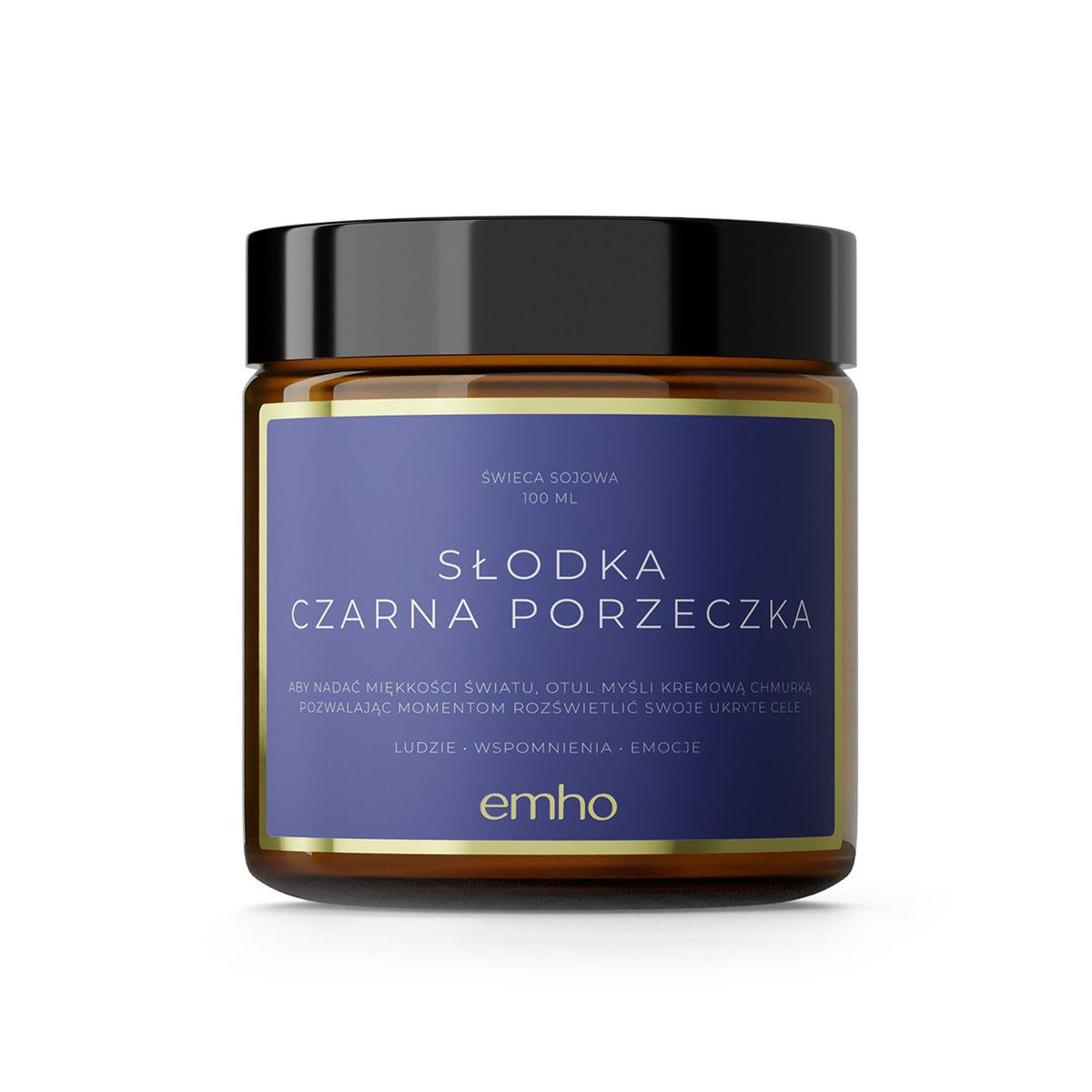 Świeca Sojowa Słodka Czarna Porzeczka - 100Ml - Emho