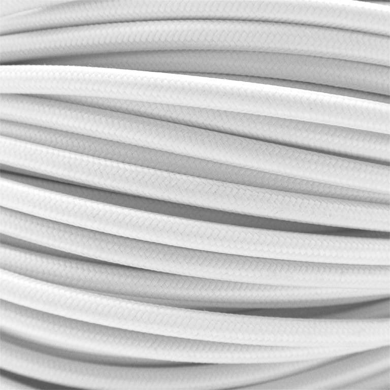 Przewód W Oplocie Kabel Dekoracyjny 1M Biały 2X0,75