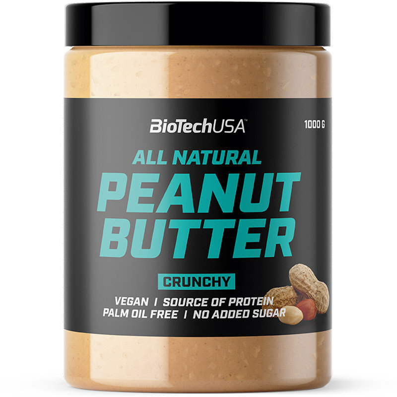 Biotech USA All Natural Peanut Butter Crunchy 1000g MASŁO ORZECHOWE Crunchy